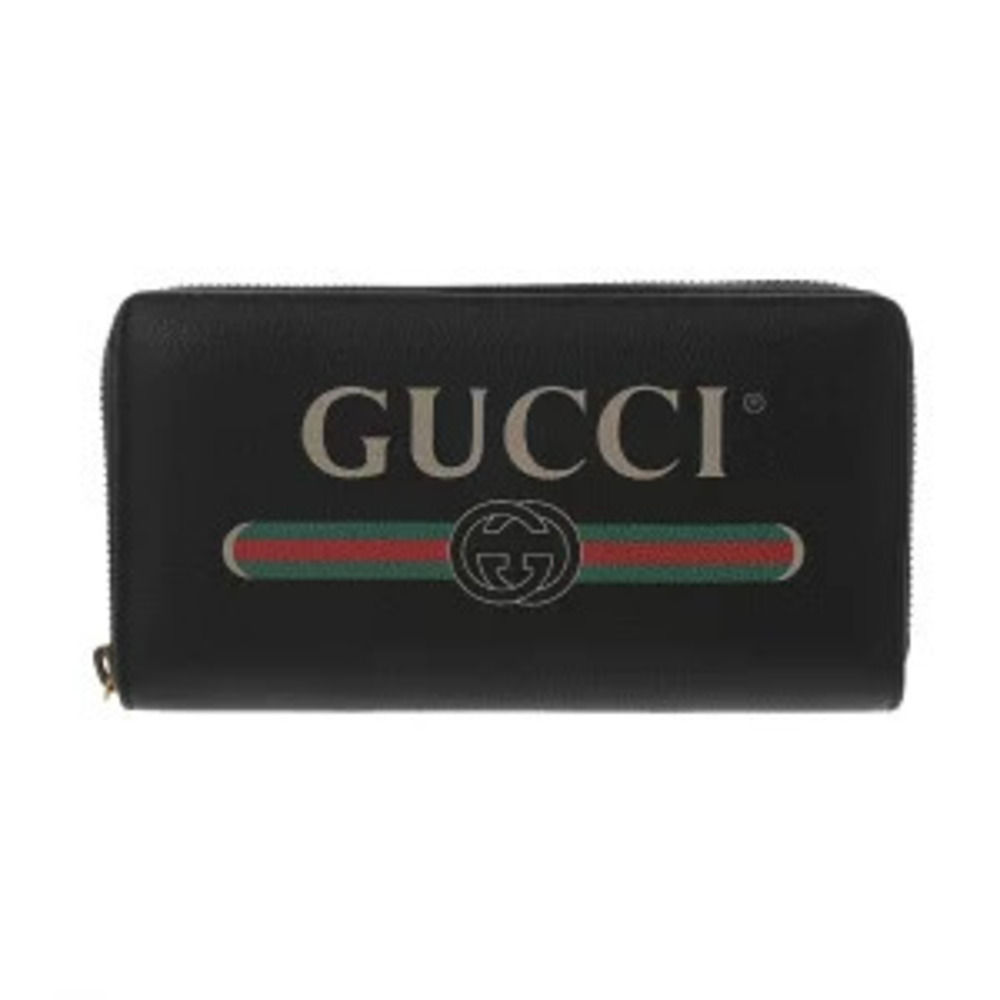 Gucci Round Zip Long Wallet Black